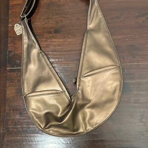 Sash Metallic Bronze faux leather Bag
